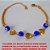 PULSEIRA NO BRUTO PRONTO PARA BANHO  CORRENTE ELLO PORTUGUES DUPLA - FECHO  LAGOSTA - CONTAS VIDRO MURANO DE 8MM -  TAMANHO 18CM - PESO 6,1GR - COM EXTENSOR - BRU0271 - Imagem 2