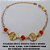PULSEIRA BRUTO PRONTO PARA O BANHO  PESO TOTAL 2,4GR) - COM CORRENTE TODA EM CORAÇÃO 18CM+EXTENSOR-  FECHO LAGOSTA -RED 12MM C/ ESPIRITO  SANTO VAZADO E CRISTAL  BRU3091 - Imagem 1