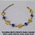 PULSEIRA BRUTO PRONTO PARA O BANHO  PESO 5,8GR) CRISTAL AZUL (2259) FLOR  C/ PETALAS FRISADA 12MM - FECHO LAGOSTA -  18CM+EXTENSOR BRU0015 - Imagem 2
