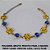 PULSEIRA BRUTO PRONTO PARA O BANHO PESO 5,8GR) CRISTAL AZUL (1613) FLOR  12MM FECHO LAGOSTA - 18CM+EXTENSOR  BRU0013 - Imagem 1