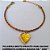 PULSEIRA BRUTO PRONTO PARA BANHO CORRENTE (CORDÃO BAIANO DE '' 2MM '' COM FECHO LAGOSTA - 17CM+EXTENSOR PESO TOTAL 6,6GR -(3870)  CORAÇÃO 17MM DUPLO DIAMANTADO LOVE BRU0067 - Imagem 2