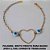 PULSEIRA  BRUTO PRONTO PARA BANHO (PESO 2,7GR) CORRENTE TRABALHADA IMPORTADA CORAÇÃO 25MM VASADO - COM OLHO GREGO  DE 10MM - 18CM+EXTENSOR - BRU0076 - Imagem 1
