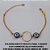 PULSEIRA BRUTO PRONTO PARA O BANHO  COM CORRENTE ELLO PORTUGUES COM DUAS PEDRA DE OLHO GREGO DE 10MM -  COM FECHO LAGOSTA - E ARGOLA DE 18MM BRU3014 - Imagem 1