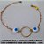 PULSEIRA BRUTO PRONTO PARA O BANHO COM CORRENTE TODA EM CORAÇÃO  - COM  DUAS PEDRA DE OLHO GREGO DE 10MM - COM FECHO LAGOSTA - E ARGOLA DE 18MM  - BRU0611 - Imagem 2