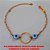 PULSEIRA BRUTO PRONTO PARA BANHO CORRENTE TODA EM CORAÇÃO COM ARGOLA E OLHO GREGO DE 10MM TAMNHO 18CM+EXTENSOR - PESO 2,5GR BRU0936 - Imagem 1