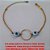 PULSEIRA BRUTO PRONTO PARA BANHO CORRENTE TODA EM ELLO PORTUGUES COM ARGOLA E OLHO GREGO DE 10MM TAMNHO 18CM+EXTENSOR - PESO 2,5GR BRU3449 - Imagem 1