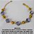 PULSEIRA NO BRUTO PRONTO PARA O BANHO COM CINCO PEDRA DE ZIRCONIA 10X10MM COM  BASE EM (''ALTA FUSÃO'') COM CONTAS DE 8MM TODA EM LATÃO - TAM.18CM+EXTENSOR (13.3GR) BRU5136 - Imagem 2