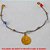 PULSEIRA NO BRUTO PRONTO PARA O BANHO -  PULSEIRA FEMININA COM MIÇAGAS DE CRISTAL,  BOLINHAS DE LATÃO E PINGENTE DE TREVO DE  QUATRO FOLHAS - TAMANHO:17,6CM - PESO:1,3GR - BRU3669 - Imagem 3