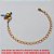 PULSEIRA NO BRUTO PRONTO PARA O BANHO -  PULSEIRA FEMININA COM PENDURICALHOS DE  OLHO GREGO,CORAÇÃO,MIÇANGA DE CRISTAL E  FLOR - TAMANHO:18,2CM - PESO:3,1GR - BRU3715 - Imagem 3