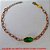 PULSEIRA NO BRUTO PRONTO PARA O BANHO -  PULSEIRA FEMININA COM FECHO LAGOSTA+ EXTENSOR E CONECTOR DE CRISTAL VERDE -  TAMANHO:19,2CM - PESO:3,2GR - BRU3878 - Imagem 1