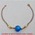 PULSEIRA NO BRUTO PRONTO PARA O BANHO -  PULSEIRA FEMININA COM BOLINHAS DE 3MM,  PÉROLAS DE 5MM E BOLA DE RESINA AZUL  DE 11MM - TAMANHO:19,0CM - PESO:2,7GR -  BRU3926 - Imagem 2