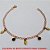 PULSEIRA NO BRUTO PRONTO PARA O BANHO -  PULSEIRA FEMININA COM PENDURICALOS DE CRISTAL E FOLHAS - TAMANHO 20,2CM - PESO  1,7GR - BRU3846 - Imagem 3