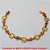 PULSEIRA NO BRUTO PRONTO PARA O BANHO -  PULSEIRA FEMININA DE ''BOLINHAS'' DE 6MM E FLORES - TAMANHO:19,5CM - PESO:3,4GR -  BRU3904 - Imagem 1