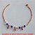 PULSEIRA NO BRUTO PRONTO PARA O BANHO -  PULSEIRA FEMININA COM MIÇANGAS SEXTAVADOS E  PENDURICALHOS DE CORAÇÕES - TAMANHO:19,7CM -  PESO:2,4GR - BRU0776 - Imagem 1