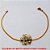 PULSEIRA NO BRUTO PRONTO PARA O BANHO -  PULSEIRA FEMININA DE CORRENTE RABO DE RATO  COM ''FLOR'' COM CRISTAIS - TAMANHO:18,9CM -  PESO:2,4GR - BRU2762 - Imagem 1