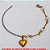 PULSEIRA NO BRUTO PRONTO PARA O BANHO -  PULSEIRA FEMININA COM PÉROLAS DE 5MM E  PENDURICALHO DE CORAÇÃO - TAMANHO:20,3CM -  PESO:2,4GR - BRU719 - Imagem 2