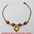 PULSEIRA NO BRUTO PRONTO PARA O BANHO -  PULSEIRA FEMININA COM MIÇANGAS DE LATÃO  DE 6MM PENDURICALHO DE CORAÇÃO  -  TAMANHO:20,5CM - PESO:2.9GR - BRU1370 - Imagem 3