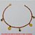 PULSEIRA NO BRUTO PRONTO PARA O BANHO -  PULSEIRA FEMININA COM CORRENTE SINGAPURA  E PENDURICALHOS DE LOSANGOS COM CRISTAL E  CORAÇÕES - TAMANHO:20,6CM - PESO:1,7GR -  BRU4109 - Imagem 2