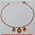 PULSEIRA NO BRUTO PRONTO PARA O BANHO -  PULSEIRA FEMININA COM COM PENDURICALHOS  COM CRISTAL (CORES SORTIDAS) E CORAÇÃO EM  ABS - TAMANHO:20,8CM - PESO:1,5GR - BRU4112 - Imagem 2