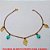 PULSEIRA NO BRUTO PRONTO PARA O BANHO -  PULSEIRA FEMININA COM PENDURICALHOS DE  FOLHA E CRISTAL ACRILICO DE 5MM - TAMANHO: 20,8CM - PESO:1,2GR - BRU4107 - Imagem 3