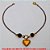 PULSEIRA NO BRUTO PRONTO PARA O BANHO -  PULSEIRA FEMININA COM CRISTAIS E  PENDURICALHO DE CORAÇÃO - TAMANHO:21,2CM -  PESO:1,7GR - BRU4100 - Imagem 2
