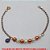 PULSEIRA NO BRUTO PRONTO PARA O BANHO -  PULSEIRA FEMININA COM PÉROLAS DE 5MM  E BOLINHAS EM ABS DE 5MM E PENDURICALHO  DE OLHO GREGO - TAMANHO:19,4CM - PESO:2,2GR -  BRU0661 - Imagem 3