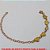 PULSEIRA NO BRUTO PRONTO PARA O BANHO -  PULSEIRA FEMININA COM CORAÇÕES E CRISTAL -  TAMANHO:18,5CM - PESO:1,6GR - BRU4161 - Imagem 1