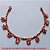 PULSEIRA NO BRUTO PRONTO PARA O BANHO -  PULSEIRA FEMININA COM PENDURICALHOS DE  FLORES COM MIÇANGAS - TAMANHO:18,5CM - PESO: 6,5GR - BRU4298 - Imagem 1