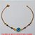 PULSEIRA NO BRUTO PRONTO PARA O BANHO -  PULSEIRA FEMININA COM OLHO GREGO E BOLINHAS  DE LATÃO DE 3MM - TAMANHO:19,5CM - PESO: 1,6GR - BRU4277 - Imagem 1