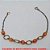 PULSEIRA NO BRUTO PRONTO PARA O BANHO -  PULSEIRA FEMININA COM CRISTAIS SEXTAVADOS  LARANJAS DE 5MM E ARGOLAS - TAMANHO:20,3CM -  PESO:2,0GR - BRU4296 - Imagem 2