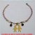 PULSEIRA NO BRUTO PRONTO PARA O BANHO -  PULSEIRA FEMININA COM PÉROLAS DE 5MM E  PENDURICALHOS DE CRISTAIS E DOIS MENINOS -  TAMANHO:19,5CM - PESO:2,8GR - BRU4297 - Imagem 1
