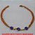 PULSEIRA BRUTO PRONTO BARA BANHO COM CORRENTE ELLO PORTUGUES DUPLA COM FECHO LAGOSTA - COM TREIS OLHO GREGO DE 7MM PESO 3,6GR - TAMANHO 20CM  BRU3125 - Imagem 1