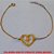PULSEIRA BRUTO PRONTO PARA BANHO FEITA COM CORRENTE VENEZIANA E UM CORAÇÃO COM A PALAVRA FÉ'' TAMANHO 19CM+EXTENSOR - BRU1923 - Imagem 1