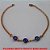 PULSEIRA BRUTO PRONTO BARA BANHO COM CORRENTE ELLO PORTUGUES COM FECHO LAGOSTA - COM TREIS OLHO GREGO DE 7MM PESO 2,5GR - TAMANHO 20CM  BRU2184 - Imagem 1