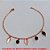 PULSEIRA NO BRUTO PRONTO PARA O BANHO -  PULSEIRA FEMININA COM PENDURICALHOS DE  FOLHAA E CRISTAIS NEGROS - TAMANHO:21,0CM -  PESO:1,8GR - BRU2052 - Imagem 3