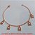 PULSEIRA NO BRUTO PRONTO PARA O BANHO -  PULSEIRA FEMININA COM PENDURICALHOS  VAZADOS - TAMANHO:20,8CM - PESO:2,0GR -  BRU3268 - Imagem 1