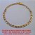 PULSEIRA NO BRUTO PRONTO PARA O BANHO  GRUMET L REB DIAMANTADA 4L -(M-118) PESO 3,8GR - 20CM - FECHO LAGOSTA -  BRU501 - Imagem 2