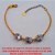 PULSEIRA NO BRUTO PRONTO PARA O BANHO (P154)  COM CORRENTE ELLO PORTUGUES FIO 80 COM FECHO LAGOSTA E EXTENSOR -  E 3 PEDRA DE ZIRCONIA - 4,5GR - 18CM -  BRU1933 - Imagem 3