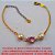 PULSEIRA NO BRUTO PRONTO PARA O BANHO(P154)  COM CORRENTE ELLO PORTUGUES FIO 80 COM FECHO LAGOSTA E EXTENSOR - E DUAS PEROLAS E 1 PEDRA DE ZIRCONIA - 3,5GR - 18CM -  BRU394 - Imagem 3