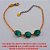 PULSEIRA NO BRUTO PRONTO PARA O BANHO (P154)  COM CORRENTE ELLO PORTUGUES FIO 80 COM FECHO LAGOSTA E EXTENSOR -  E 3 PEDRA DE ZIRCONIA - 4,5GR - 18CM -  BRU2422 - Imagem 3