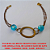 PULSEIRA NO BRUTO PRONTO PARA O BANHO  COM ARGOLA OVAL DE 2,5CM E OLHO DE GATO 10MM - TAMANHO 18CM - 3,4GR - BRU3411 - Imagem 2