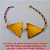 PULSEIRA NO BRUTO PRONTO PARA O BANHO  COM TRES PEROLA DE 6MM TRIANGULO DE  3X2,5CM - 18CM - PESO 5,0GR - BRU3421 - Imagem 1