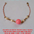 PULSEIRA NO BRUTO PRONTO PARA O BANHO COM QUATRO PEROLA DE 6MM E UMA BOLA  ROSA DE 12MM - 3,2GR - 17CM - BRI2236 - Imagem 2