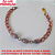 PULSEIRA NO BRUTO PRONTO PARA O BANHO COM ENTREMEIO DE RESINA 12X7MM -SIMPLES CORRENTE TRABALHADA - 5,4GR -COM 20CM FECHO LAGOSTA - BRU0373 - Imagem 2