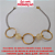 PULSEIRA NO BRUTO PRONTO PARA O BANHO  COM BOLAS DE RESINA E ARGOLAS DIAMANTADA TAMANHO 23CM - PESO 3,3GR - BRU1193 - Imagem 2