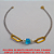 PULSEIRA NO BRUTO PRONTO PARA O BANHO  SIMPLES COM ENTREMEIO DE CRISTAL AZUL TAMANHO 18CM  - PESO 1,7GR - BRU1933 - Imagem 2