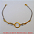 PULSEIRA NO BRUTO PRONTO PARA O BANHO SIMPLES COM PINGENTE CRISTAL E ARGOLA DE 1,2CM PESO 1,5GR - COM FECHO REDONDO - COM 18CM - BRU3568 - Imagem 2