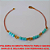 PULSEIRA NO BRUTO PRONTO PARA O BANHO SIMPLES E DELICADA COM PEDRINHAS AZUL 18CM COM FECHO LAGOSTA - PESO 2,4GR - BRU3593 - Imagem 1