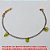 PULSEIRA NO BRUTO PRONTO PARA O BANHO -  PULSEIRA FEMININA COM PENDURICALHOS DE  CRISTAIS - TAMANHO:18,4CM - PESO:1,4GR -  BRU3672 - Imagem 3