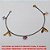 PULSEIRA NO BRUTO PRONTO PARA O BANHO -  PULSEIRA FEMININA COM PENDURICALHOS DE  CRISTAIS E FOLHAS - TAMANHO:19,0CM - PESO: 1,6GR - BRU3637 - Imagem 3